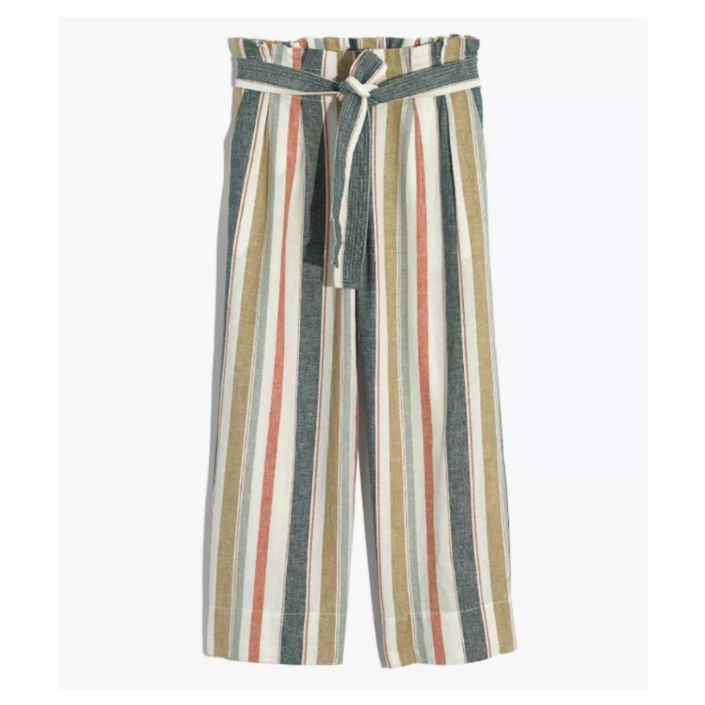 Madewell NWT Tie-Waist Huston Pull-On Crop Pants